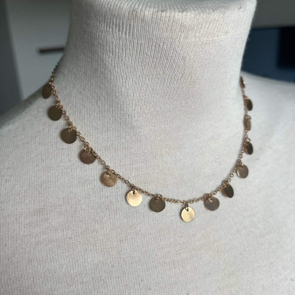 Gold Disc Necklace